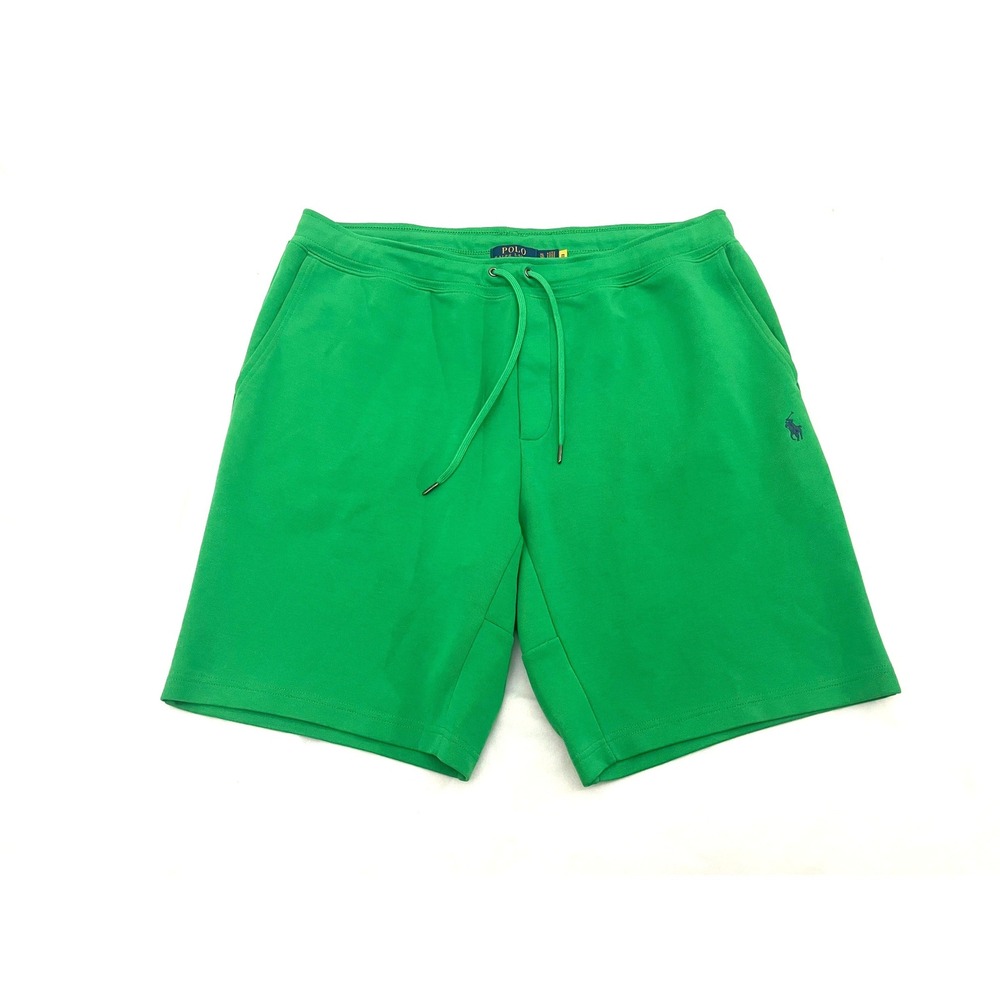 Polo Ralph Lauren Sweat Shorts Mens XL Green Double Knit Drawstring Pony 9"